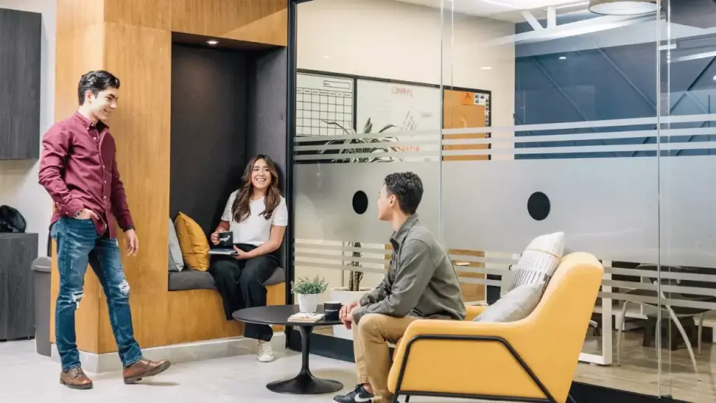 BPO Call center agents during break time in Intugo open spaces