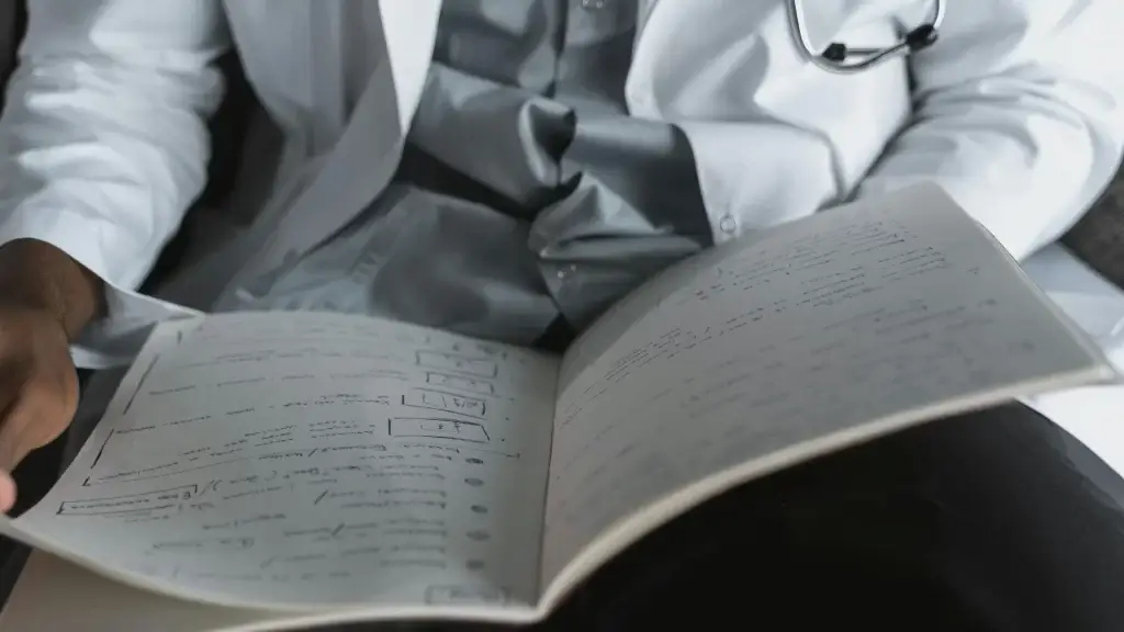 Doctor reviewing documents