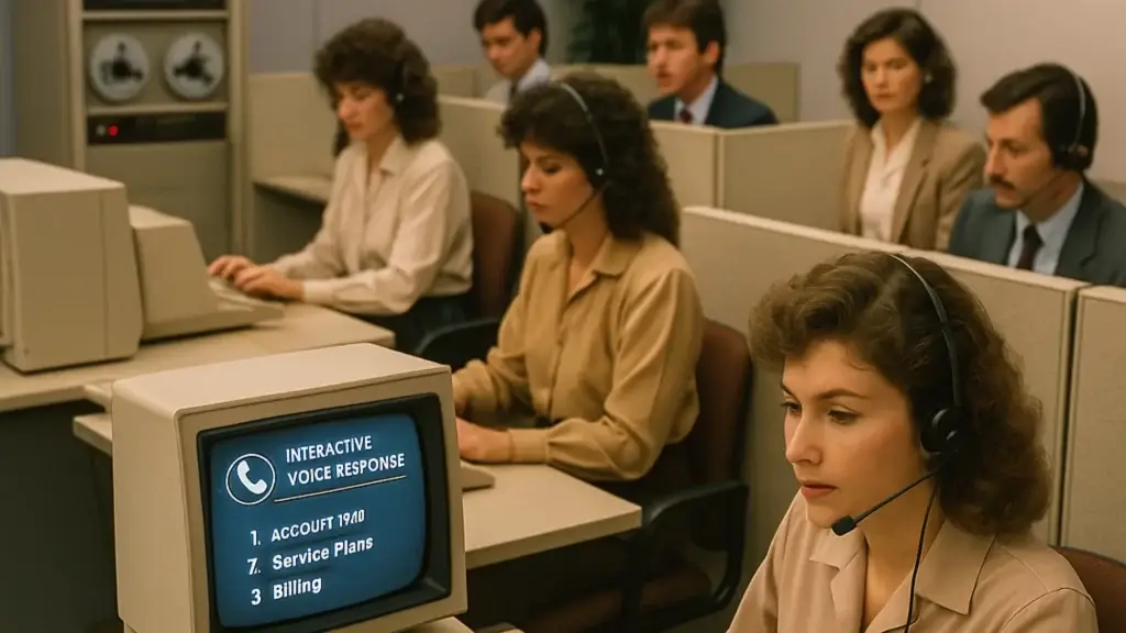 80´s call center illustration