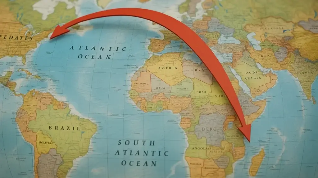 Offshore outsourcing map illustration