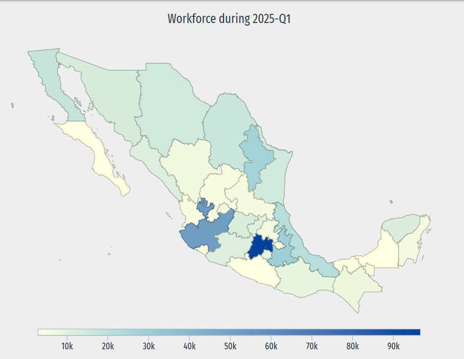 Concentration of accountants in Mexico