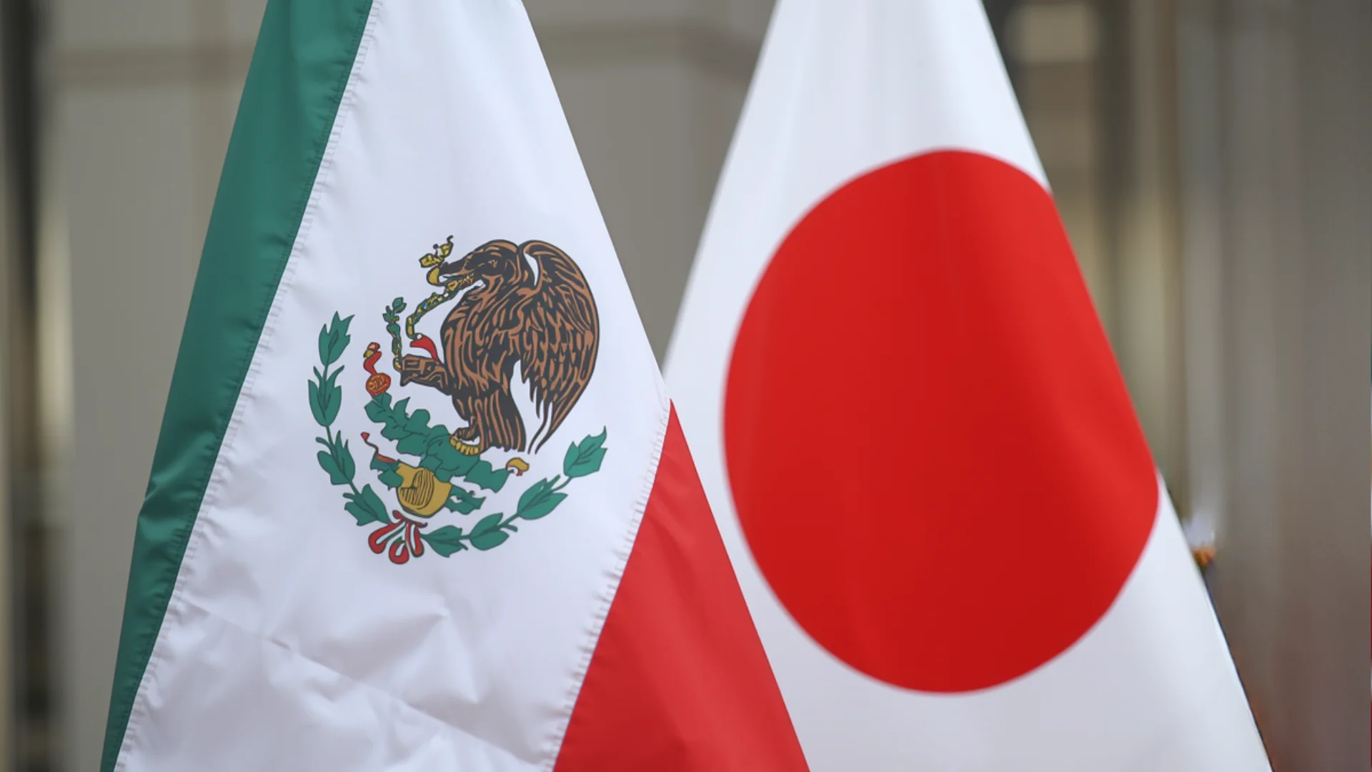 Mexico and Japan Flags