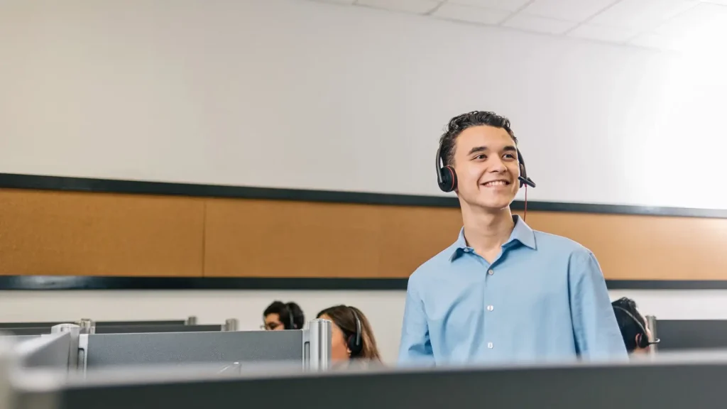 Bilingual administrative team managing patient communications