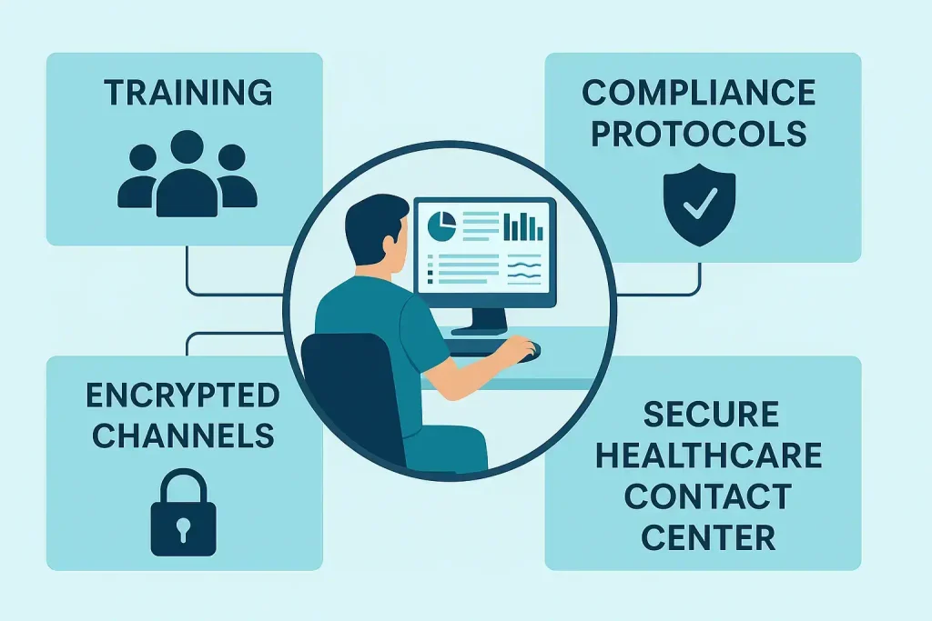 Secure healthcare BPO team in Mexico improving patient experience