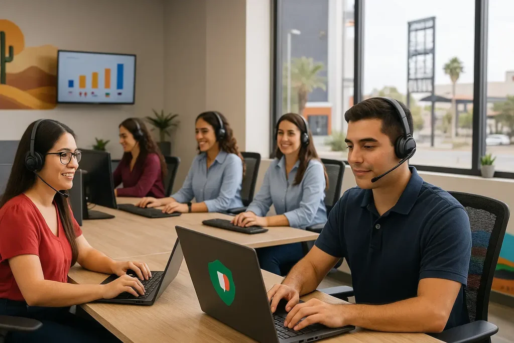 Healthcare professionals providing compliant communication support